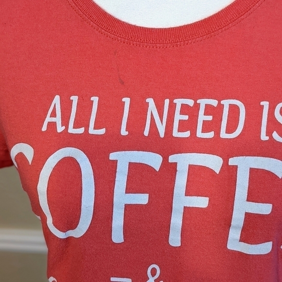 All I Need Is Coffee & Mascara Short Sleeve Top - Picture 2 of 2